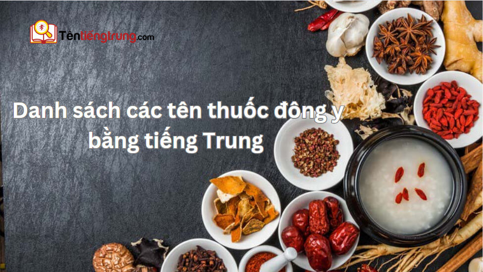 tên thuốc đông y bằng tiếng Trung